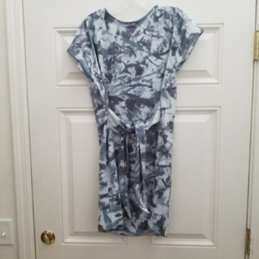 Ideology Blue Tie Dye Mini Dress Wrap - Picture 4 of 6